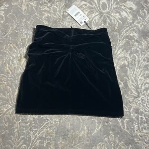 Zara black velvet skirt